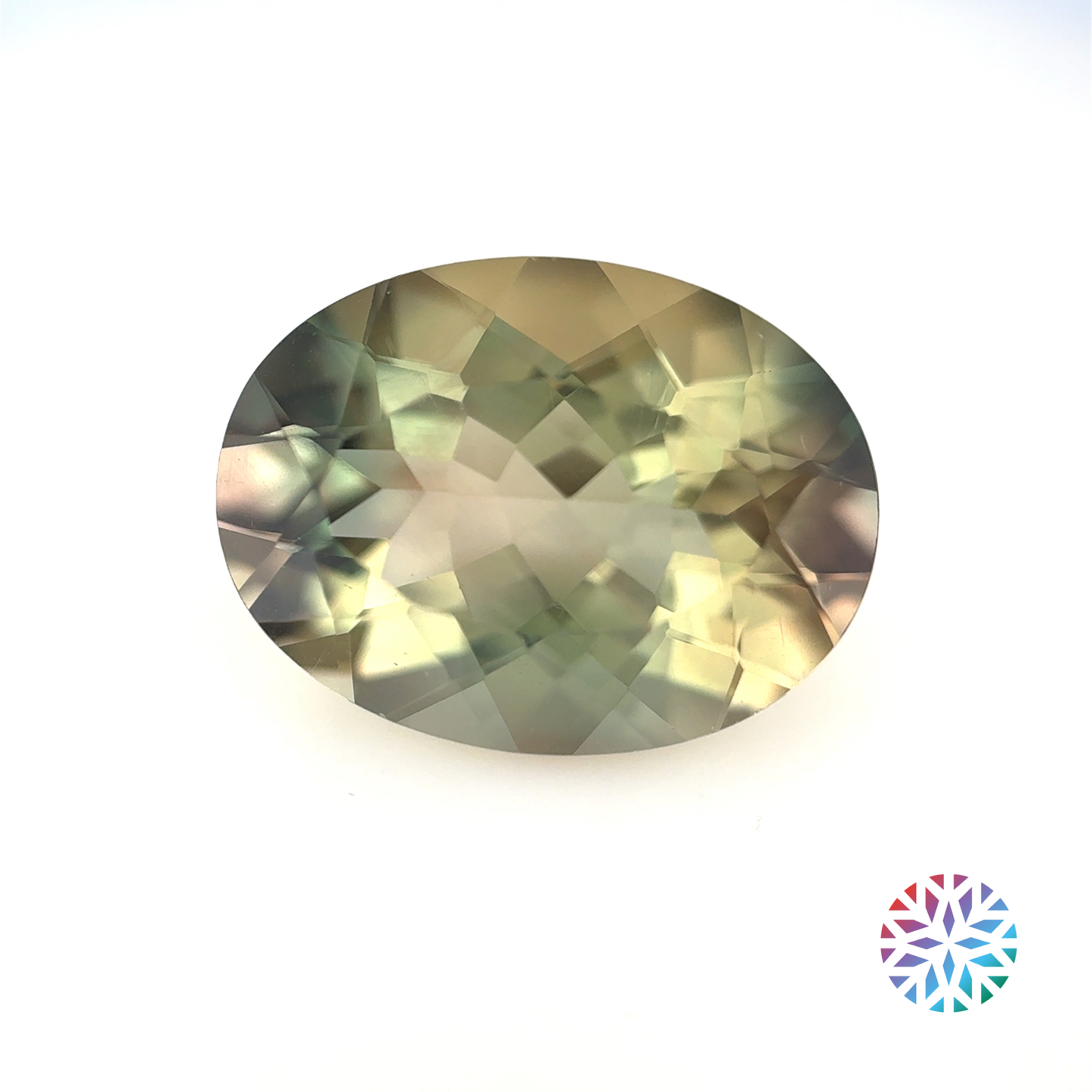 Green Sunstone- Oval, 8.87ct, 16.4 x 12.4 x 8.2mm