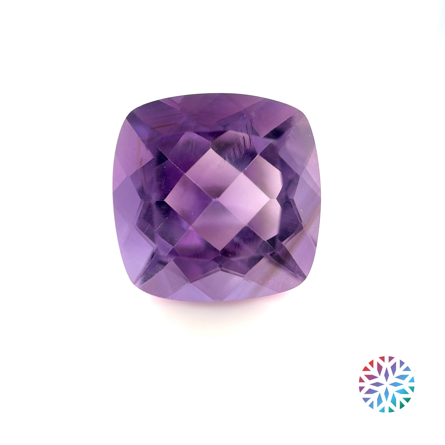 Amethyst- Cushion, 13.91ct, 15.4 x 15.3 x 10.3mm