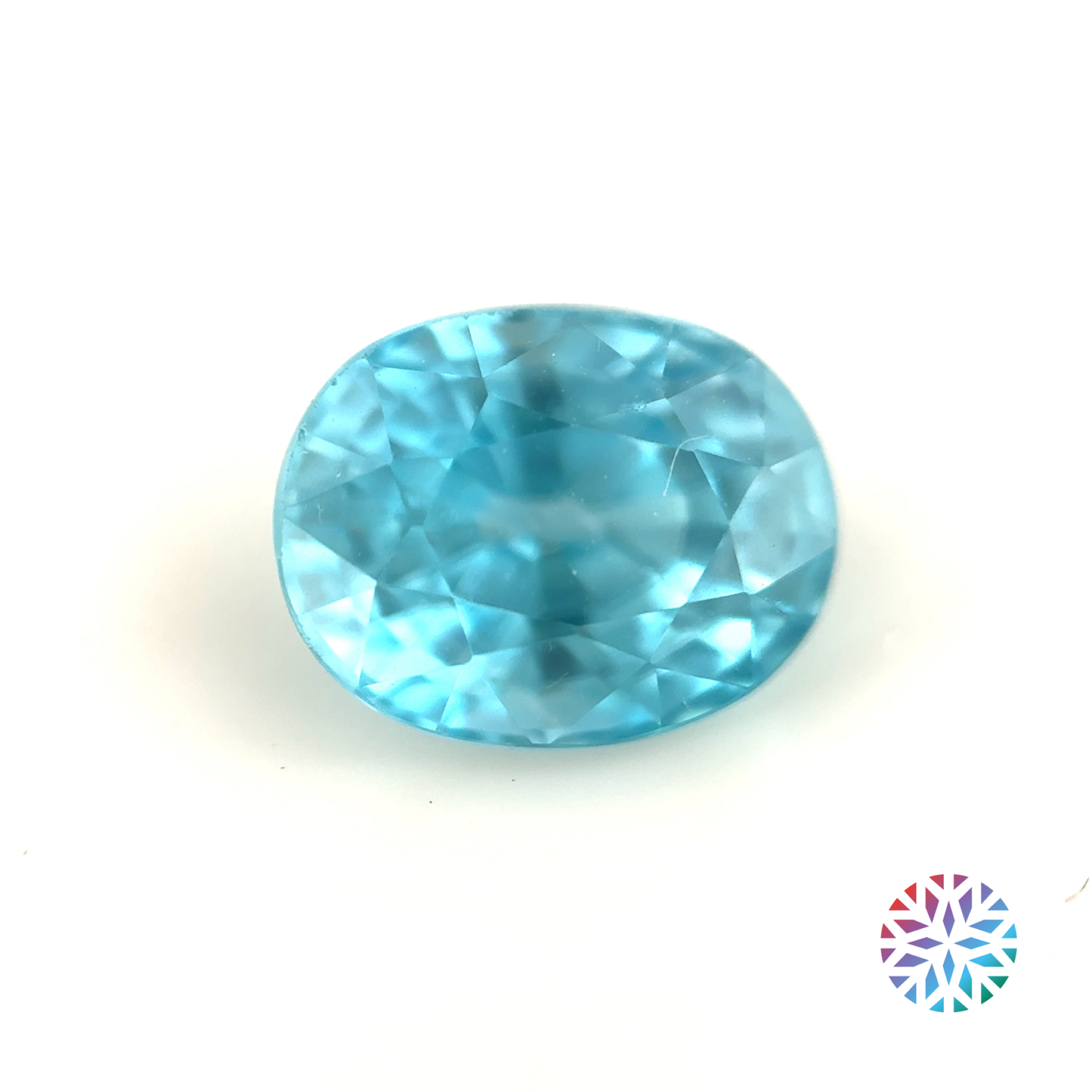 Blue Zircon- Oval, 2.03ct, 7.2 x 5.7 x 4.8mm