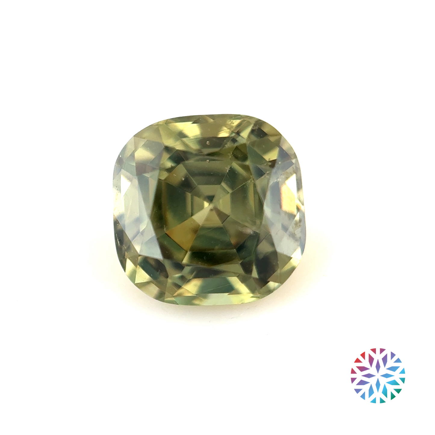 Demantoid- Cushion, 0.96ct, 5.5 x 5.5 x 3.8mm