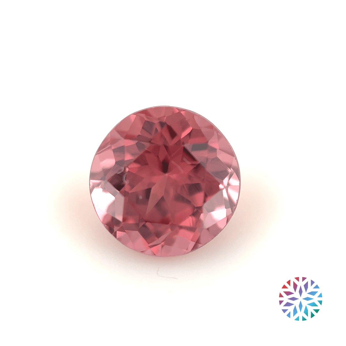 Peach Spinel- Round, 1.07ct, 6.0 x 6.0 x 4.2mm