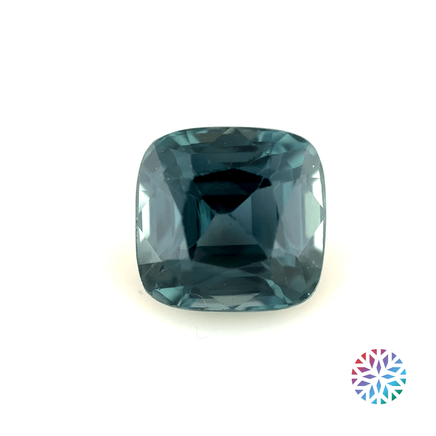 Teal Sapphire- Cushion, 1.37ct, 5.9 x 5.7 x 4.1mm
