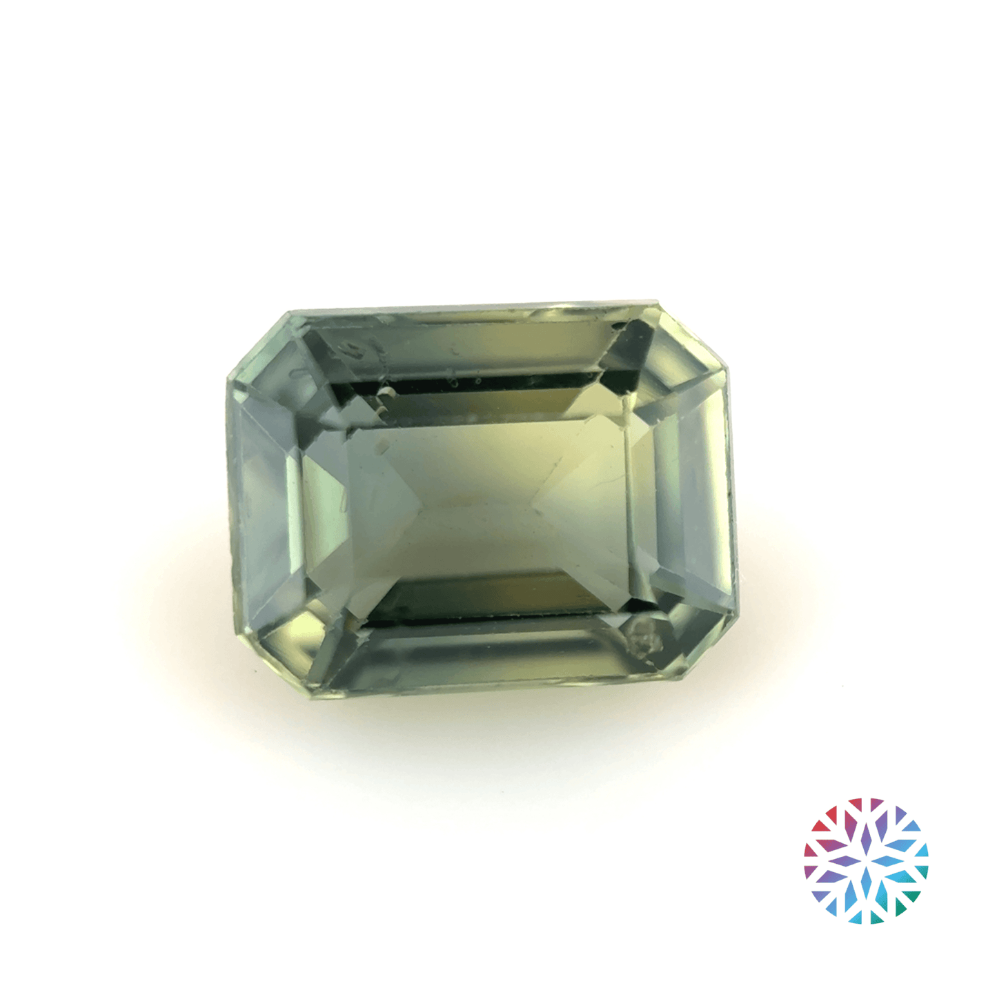 Parti Sapphire- Emerald, 1.20ct, 6.5 x 5.0 x 3.4mm