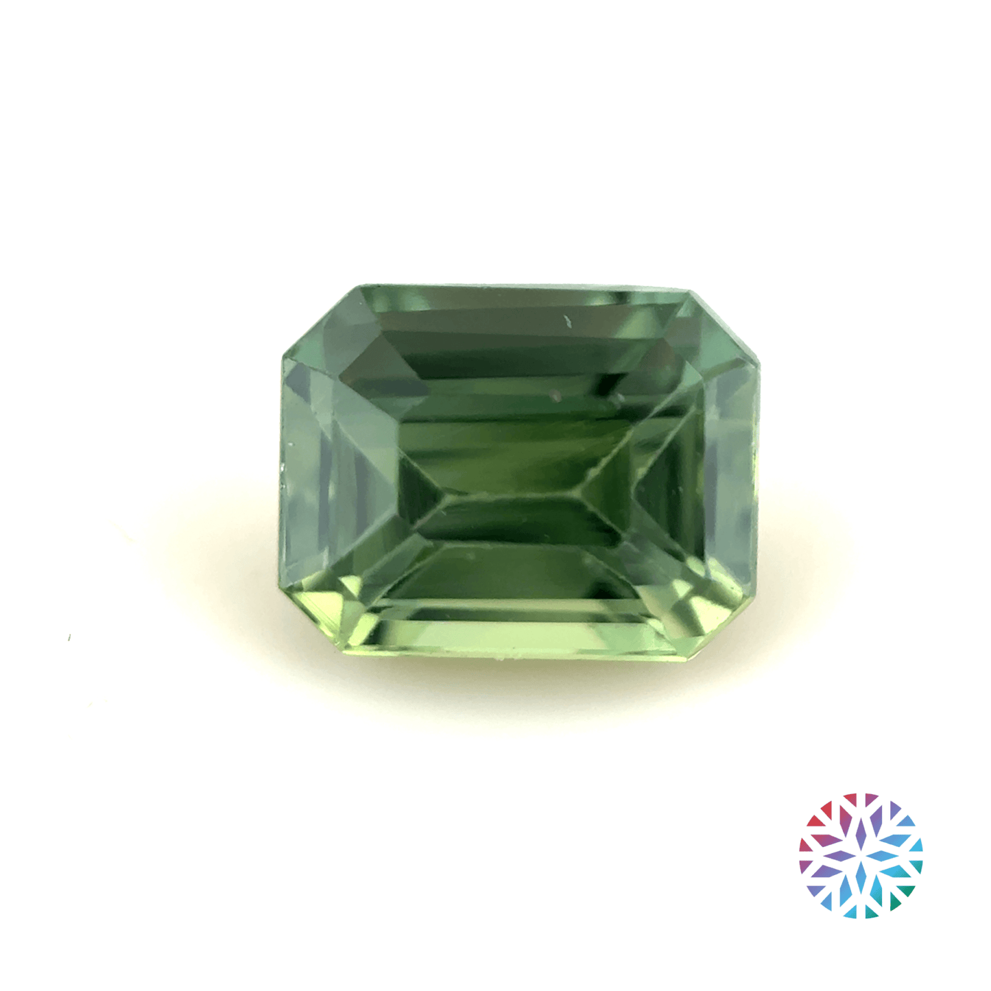 Green Sapphire- Emerald, 1.05ct, 5.9 x 4.6 x 3.9mm