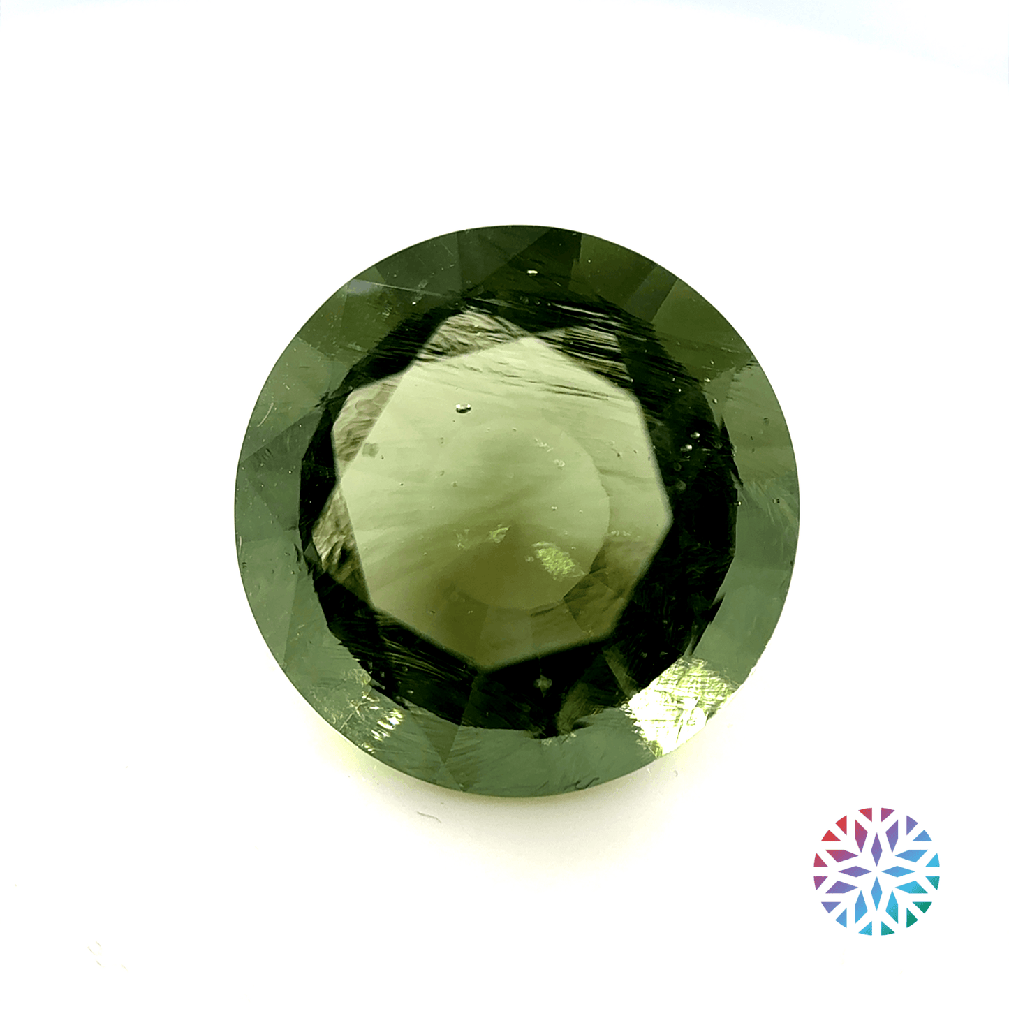 Moldavite - Round, 5.86ct, 13.0 x 13.0 x 8.1mm