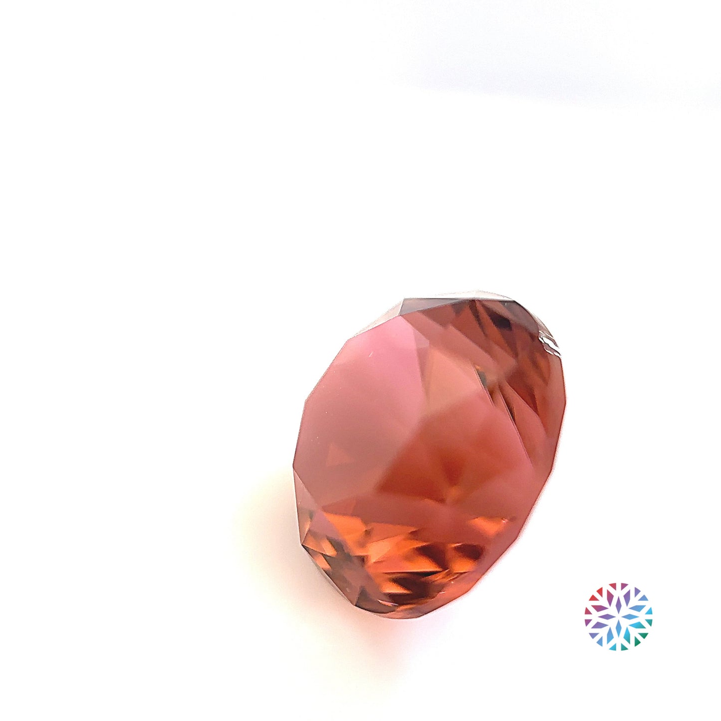 Peach Tourmaline- Round, 7.52ct, 11.9 x 11.9 x 8.5mm