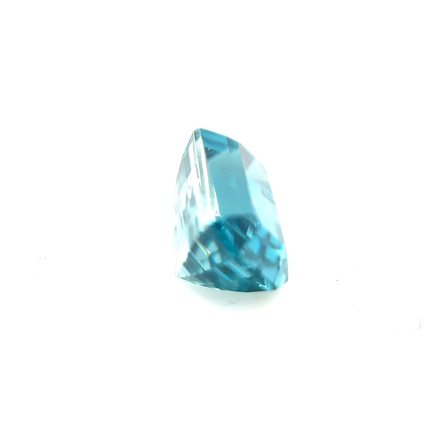 Blue Zircon- Emerald, 4.02ct, 9.9 x 5.8 x 5.8mm