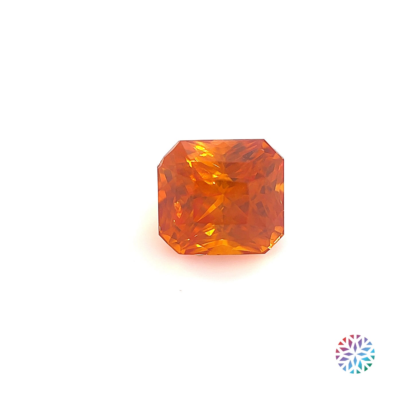 Orange Sapphire- Emerald, 2.6ct, 7.2 x 6.6 x 5.8mm