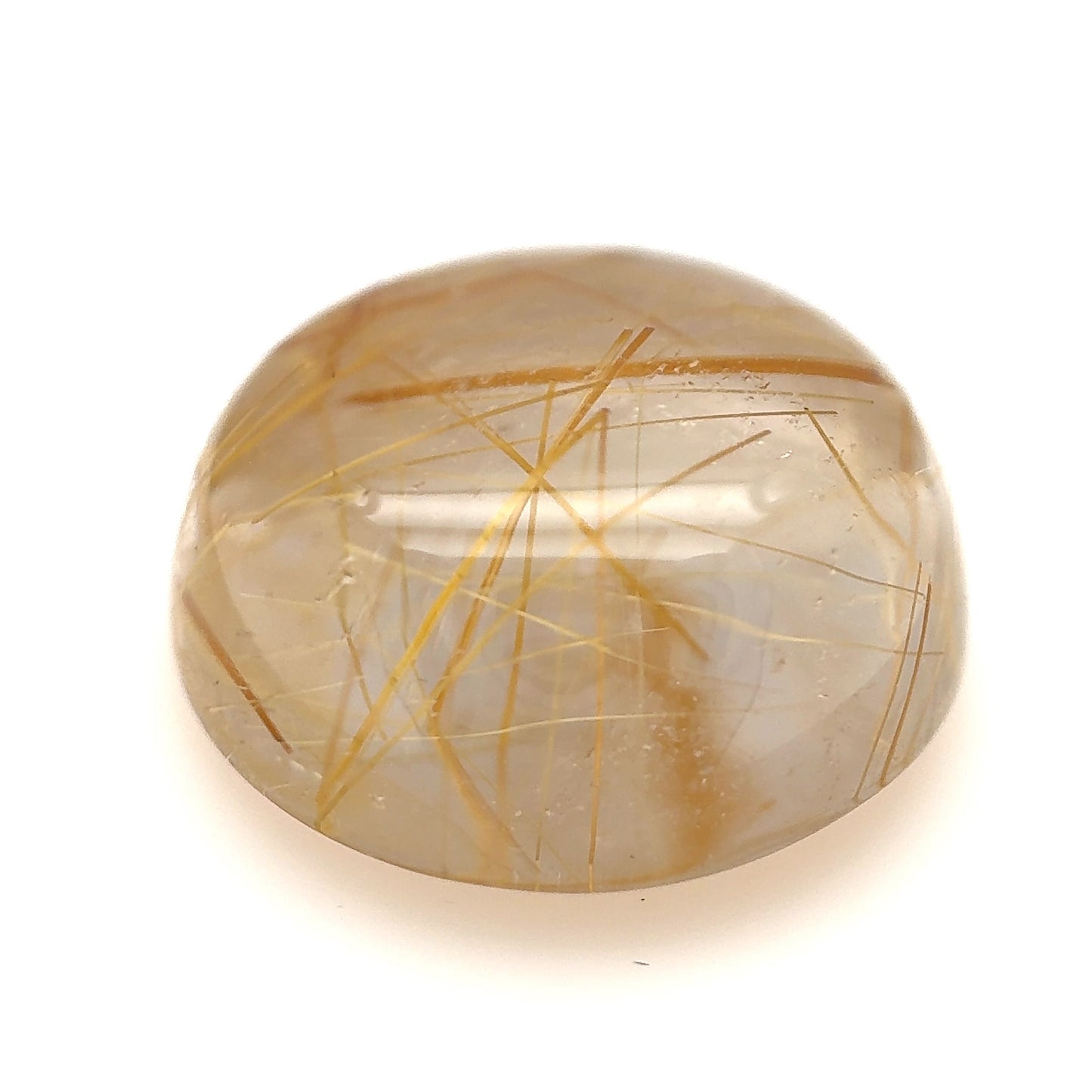 Rutilated Quartz- Round, 14.27ct, 16.1 x 16.1 x 7.0mm