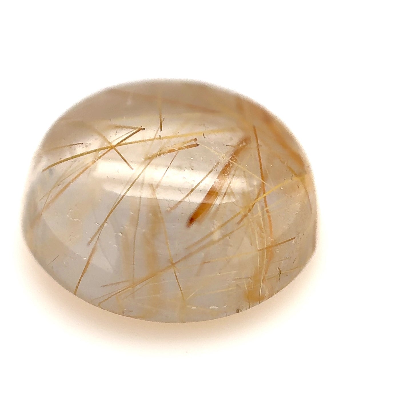 Rutilated Quartz- Round, 14.27ct, 16.1 x 16.1 x 7.0mm