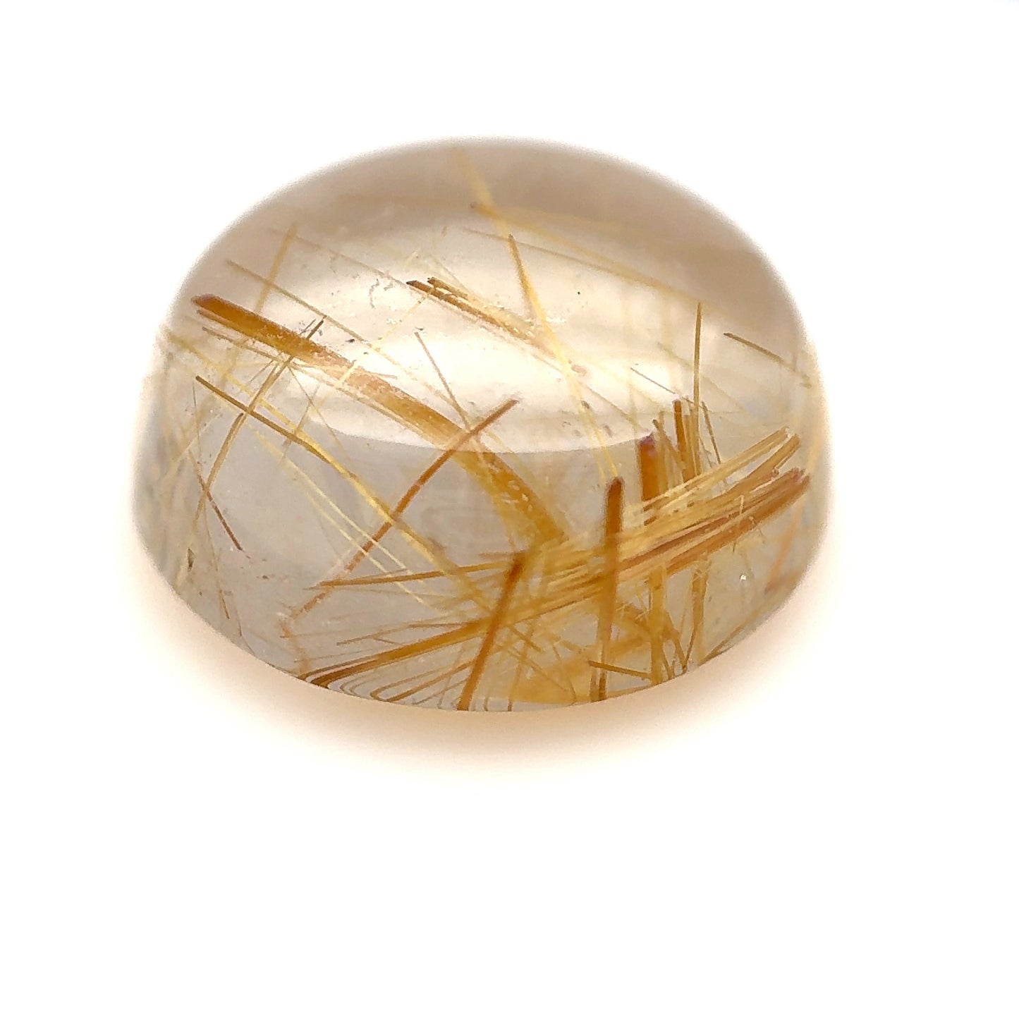 Rutilated Quartz- Round, 14.27ct, 16.1 x 16.1 x 7.0mm