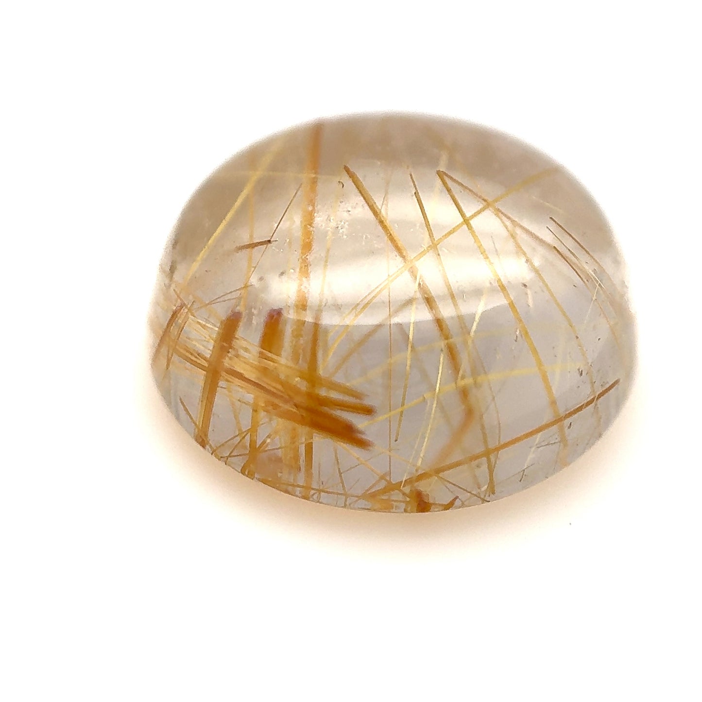 Rutilated Quartz- Round, 14.27ct, 16.1 x 16.1 x 7.0mm