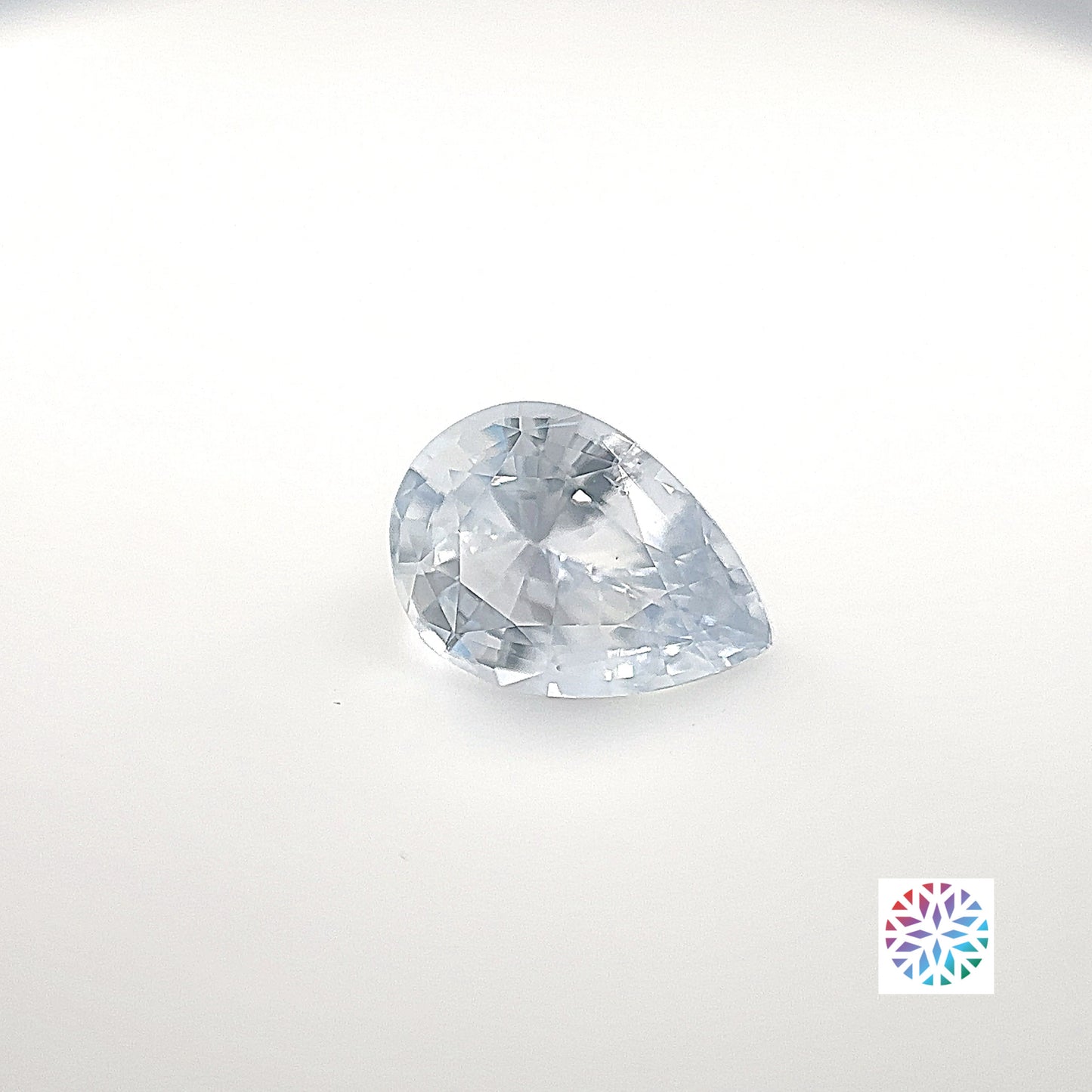 White Sapphire- Pear, 2.01ct, 9.8 x 6.9 x 4.2mm, (C)