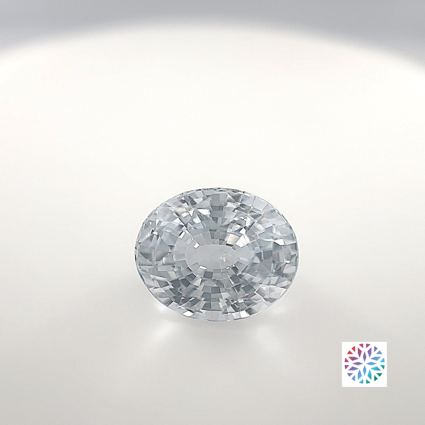 White Sapphire- Oval, 5.11ct, 10.7 x 8.7 x 6.5mm