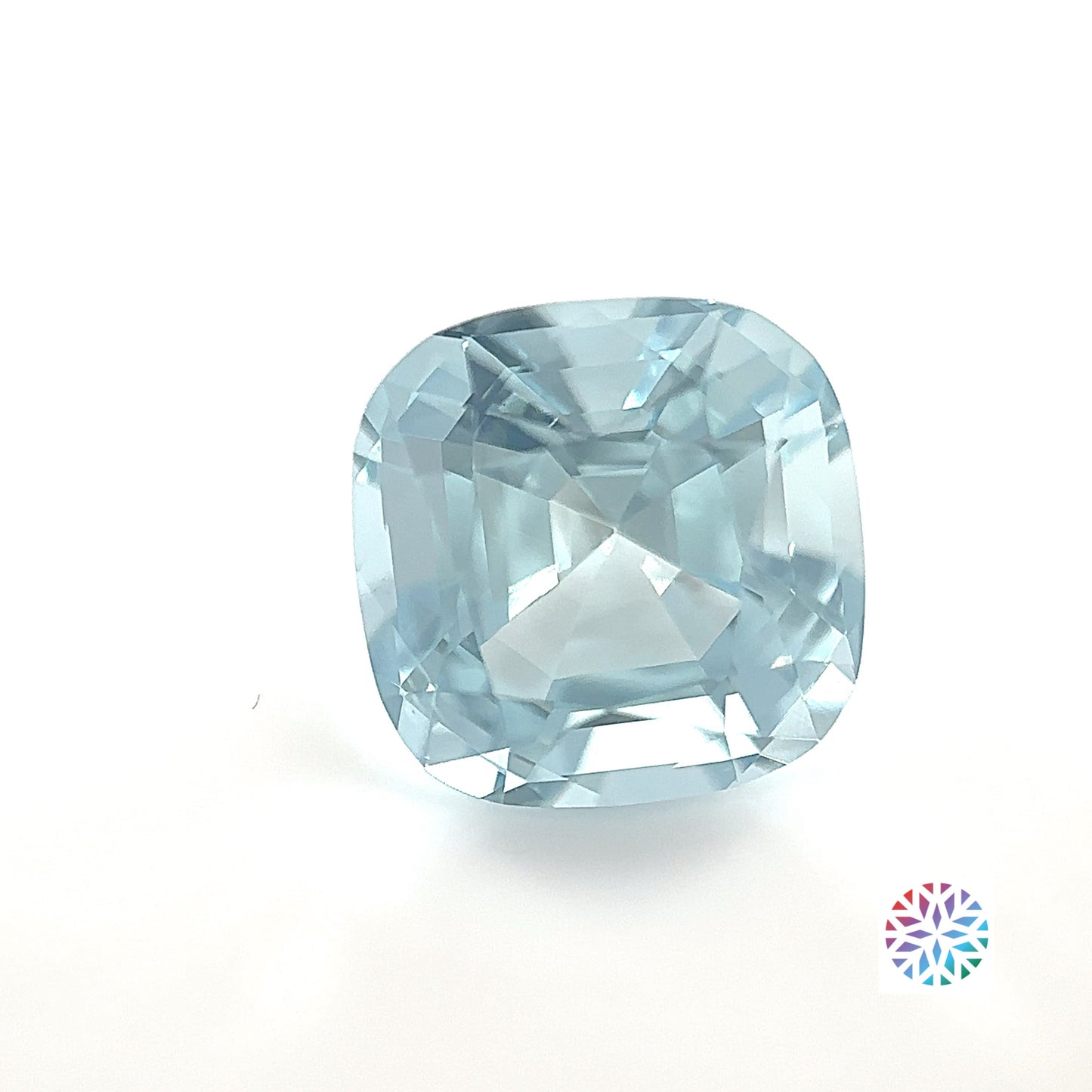 Aquamarine- Cushion, 3.5ct, 9.5 x 9.4 x 6.9mm