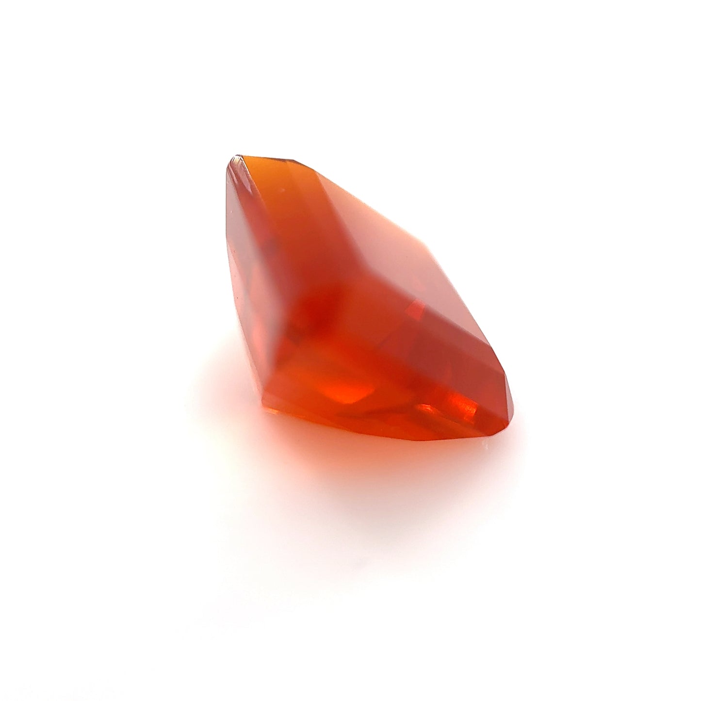 Fire Opal- Emerald, 3.23ct, 9.5 x 9.5 x 7.1mm