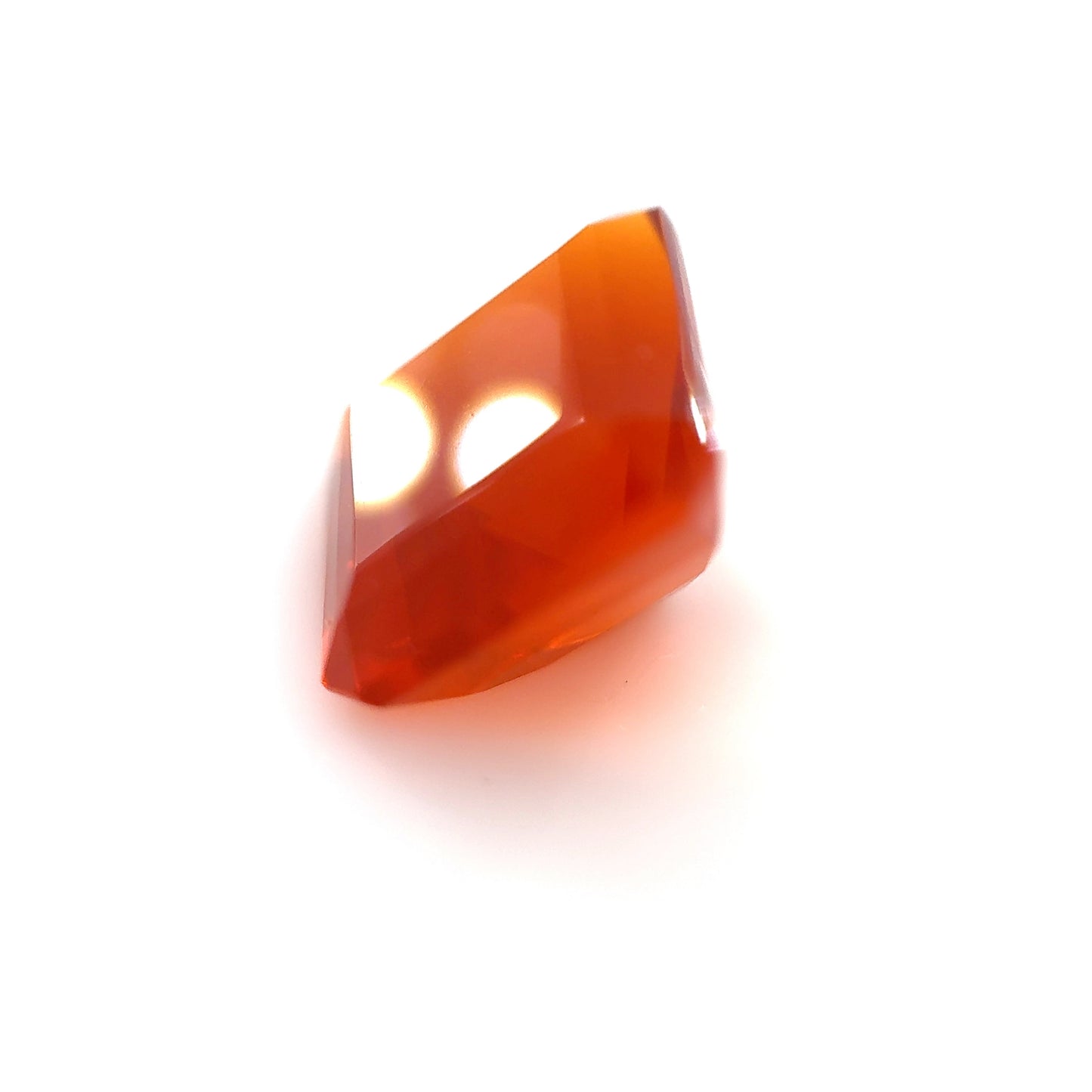 Fire Opal- Emerald, 3.23ct, 9.5 x 9.5 x 7.1mm