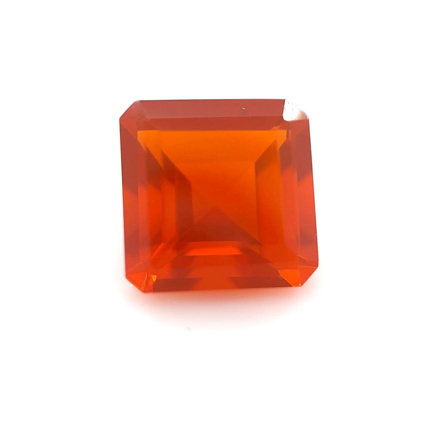 Fire Opal- Emerald, 3.23ct, 9.5 x 9.5 x 7.1mm