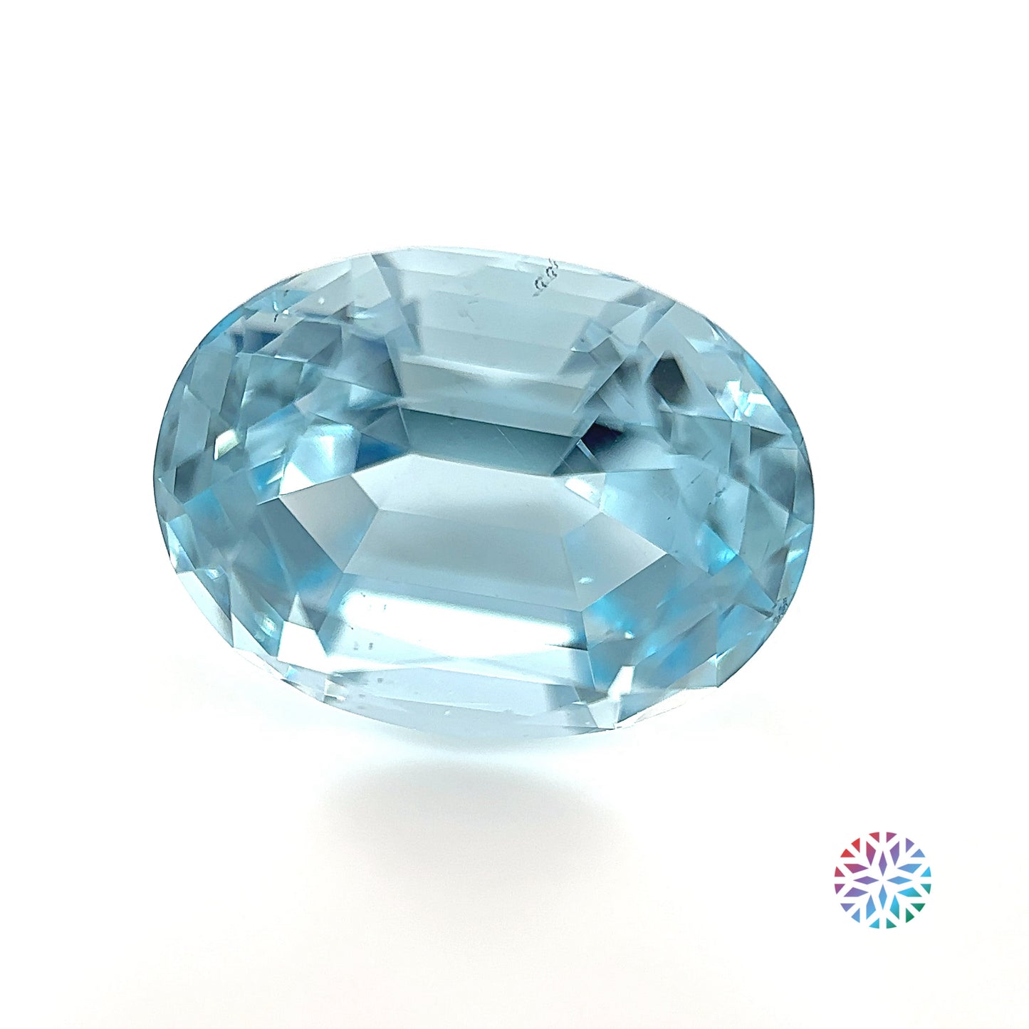 Aquamarine- Oval, 7.35ct, 13.8 x 10.4 x 8.8mm