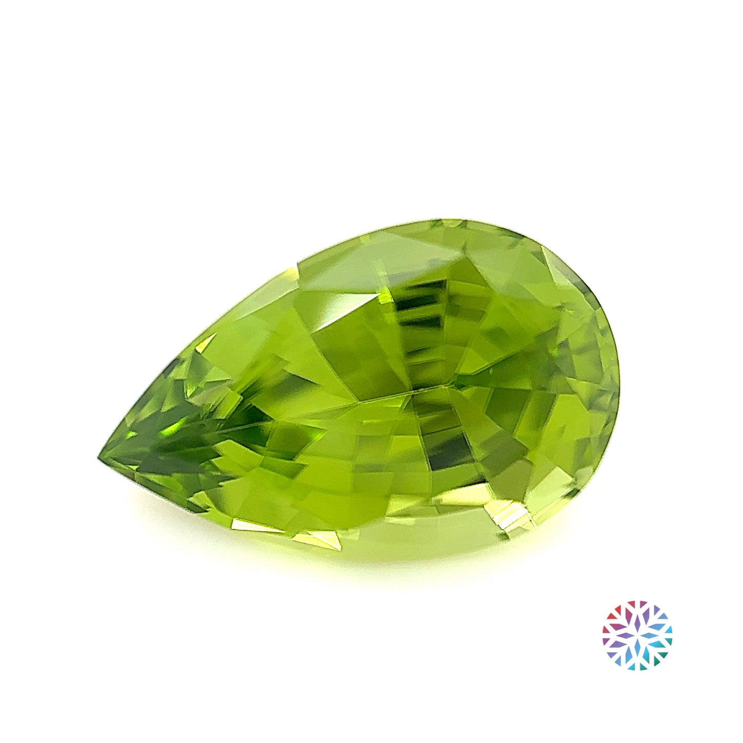 Peridot- Pear, 5.25ct, 14.1 x 8.9 x 6.6mm