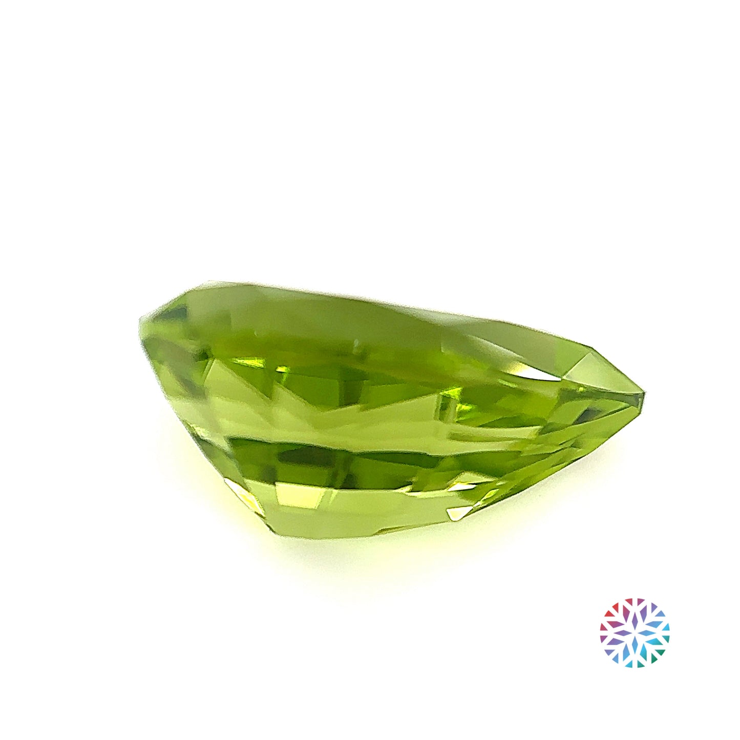 Peridot- Pear, 5.25ct, 14.1 x 8.9 x 6.6mm