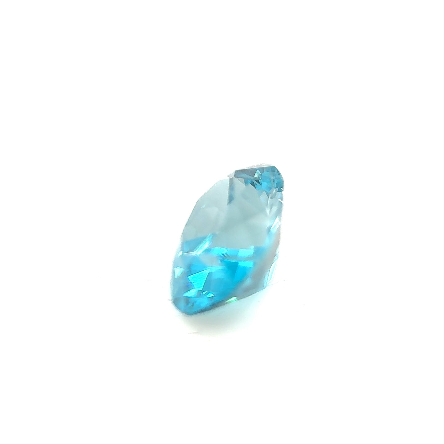 Blue Zircon- Oval, 3.37ct, 10.1 x 7.6 x 5.2mm