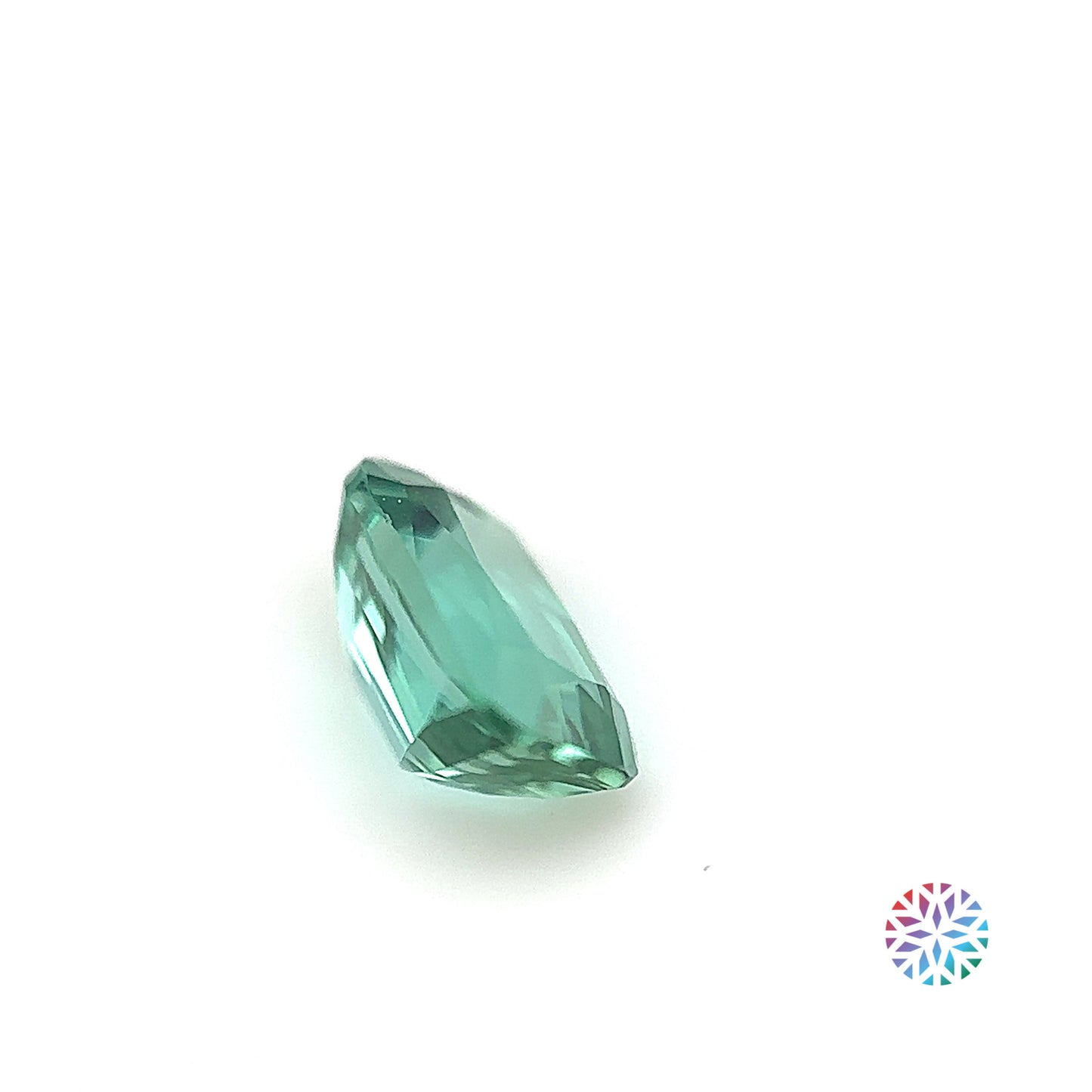 B/G Tourmaline- Cushion, 1.06ct, 7.0 x 5.0 x 3.7mm