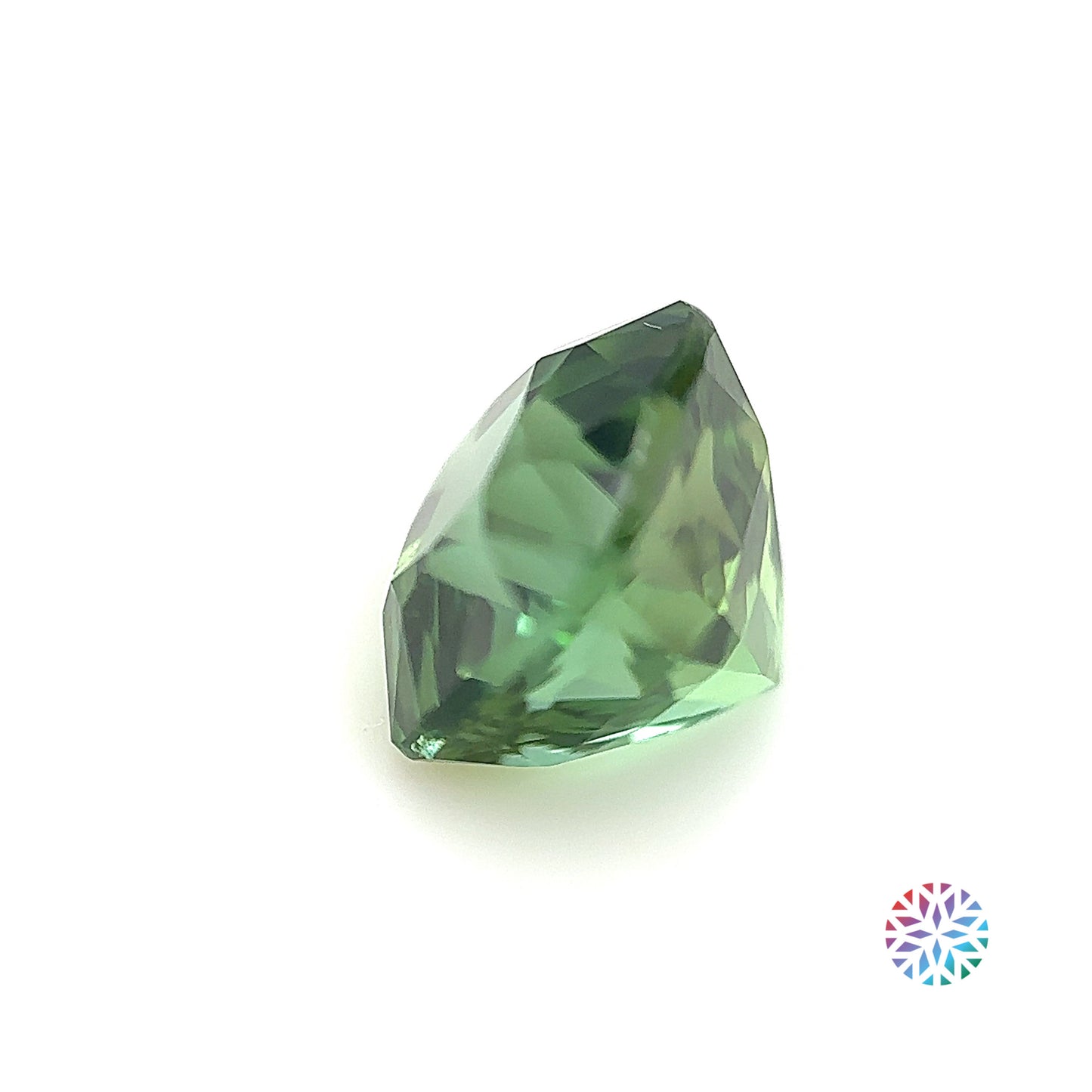 B/G Tourmaline- Cushion, 3.79ct, 8.8 x 8.4 x 7.4mm