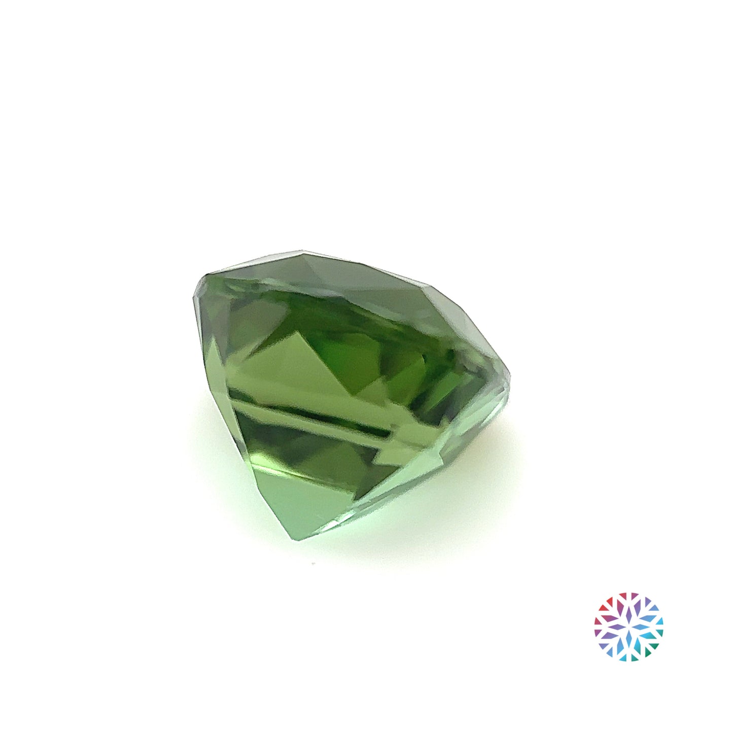 B/G Tourmaline- Cushion, 3.79ct, 8.8 x 8.4 x 7.4mm