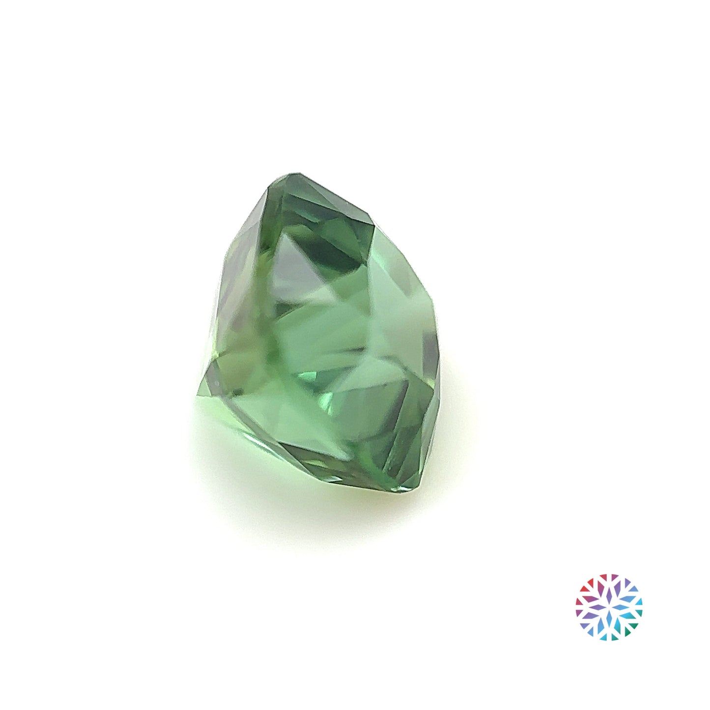 B/G Tourmaline- Cushion, 3.79ct, 8.8 x 8.4 x 7.4mm