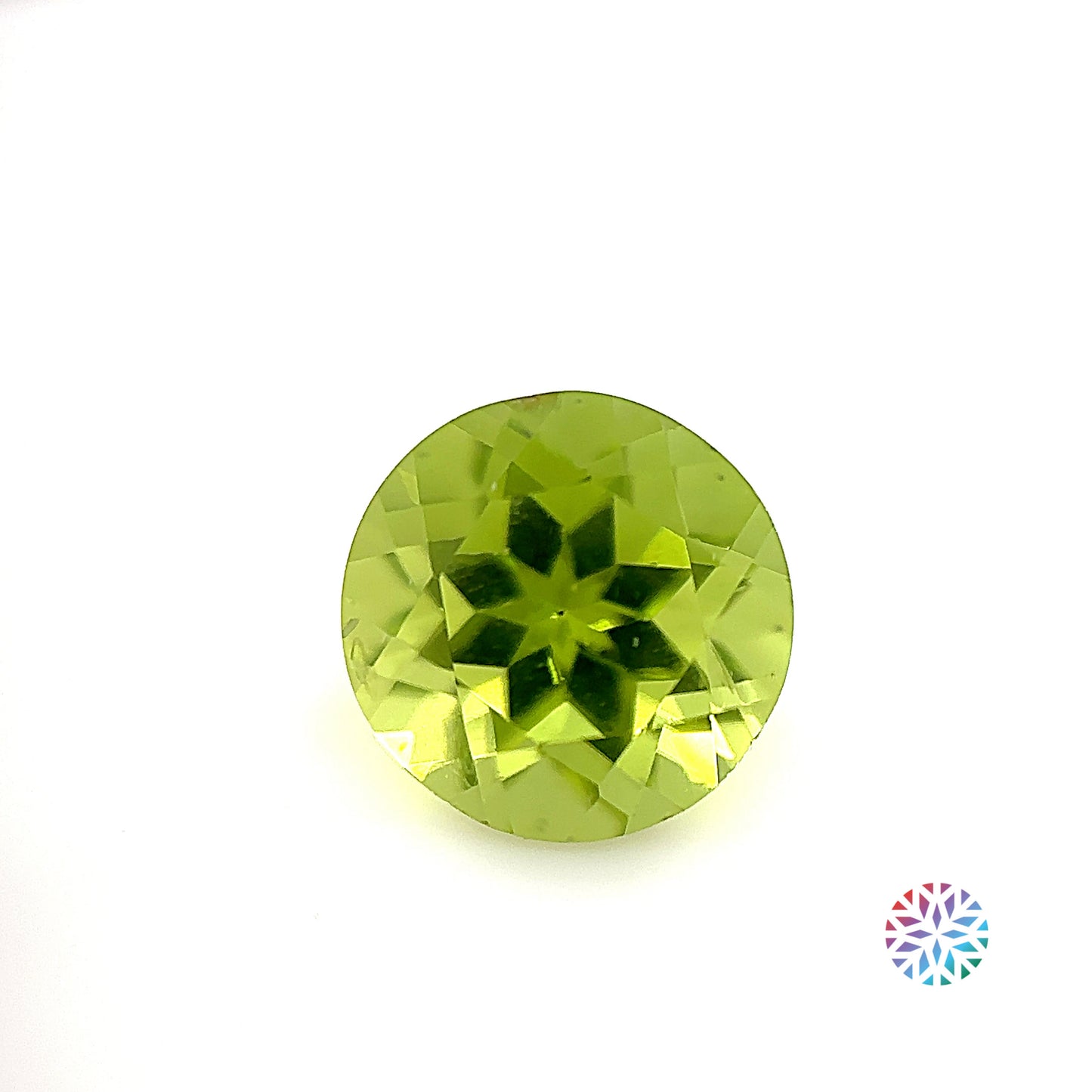 Peridot- Round, 3.21ct, 8.9 x 8.9 x 6.5mm