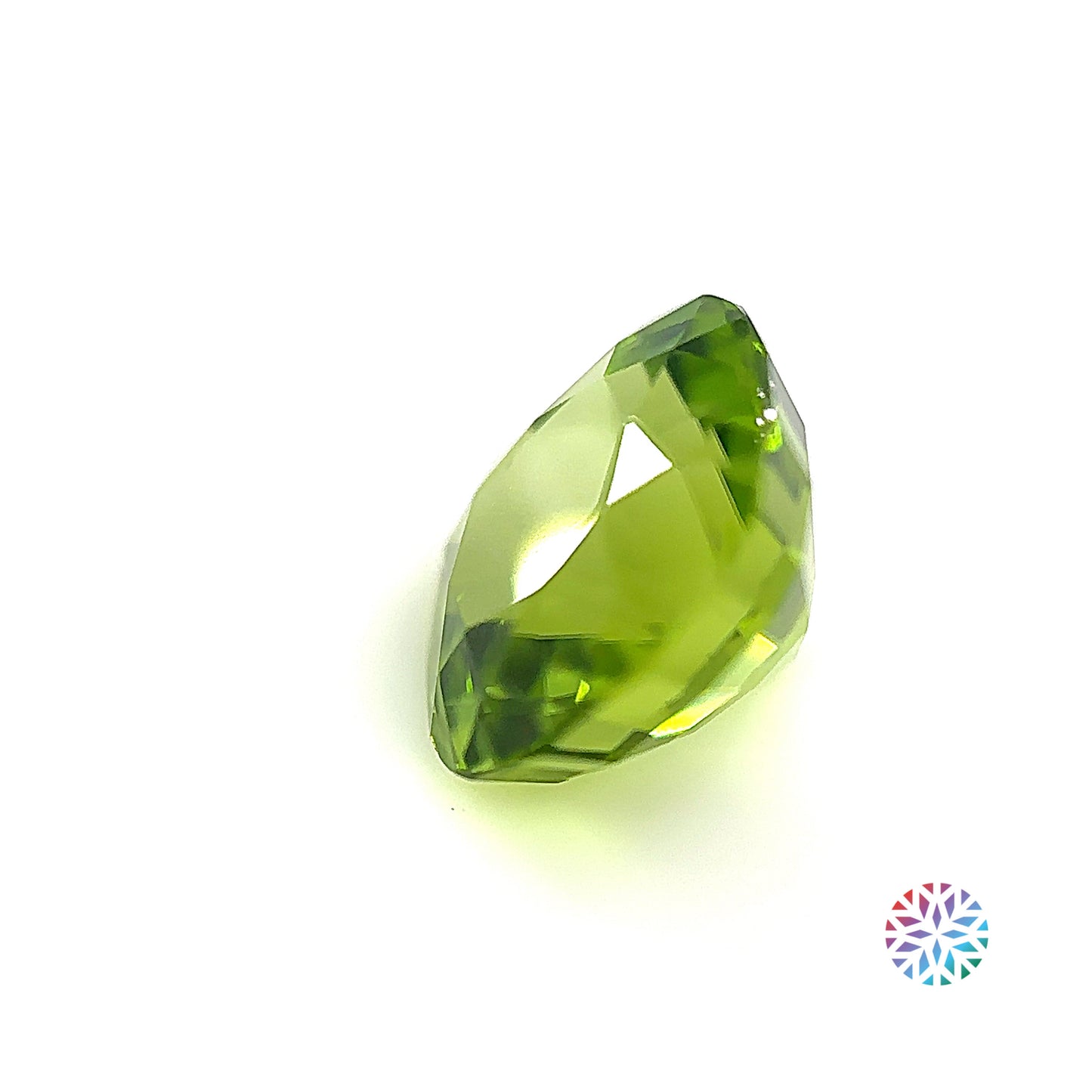 Peridot- Cushion, 5.18ct, 10.3 x 9.9 x 7.1mm