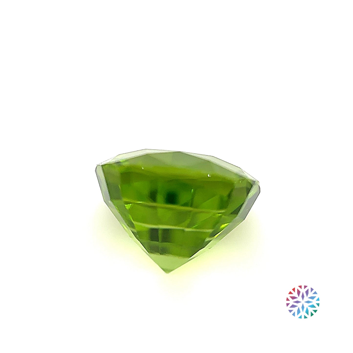 Peridot- Cushion, 5.18ct, 10.3 x 9.9 x 7.1mm