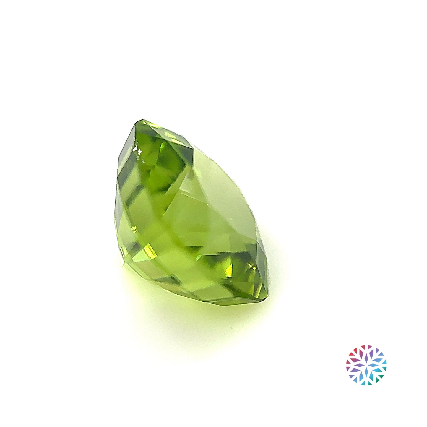 Peridot- Cushion, 5.18ct, 10.3 x 9.9 x 7.1mm