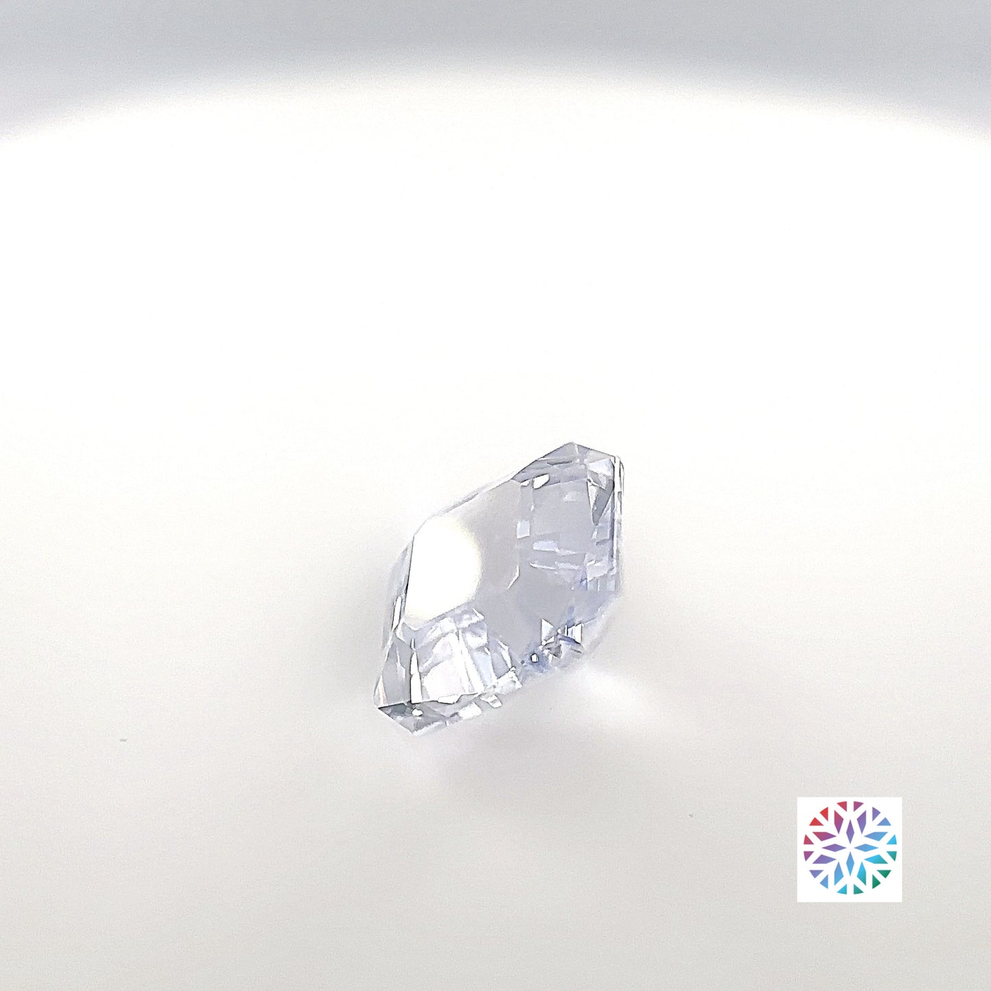 White Sapphire- Emerald, 3.32ct, 8.5 x 8.5 x 5.3mm