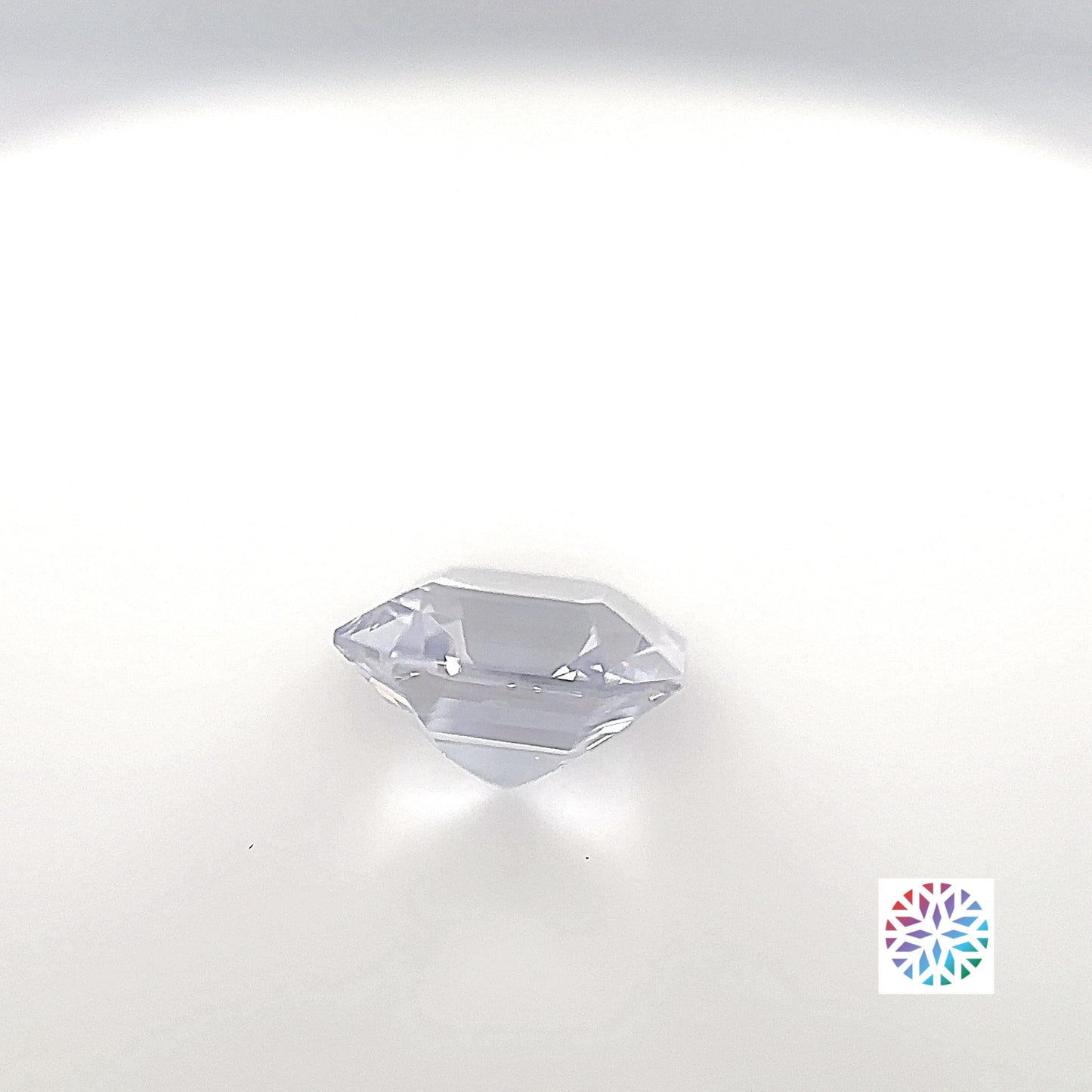 White Sapphire- Emerald, 3.32ct, 8.5 x 8.5 x 5.3mm