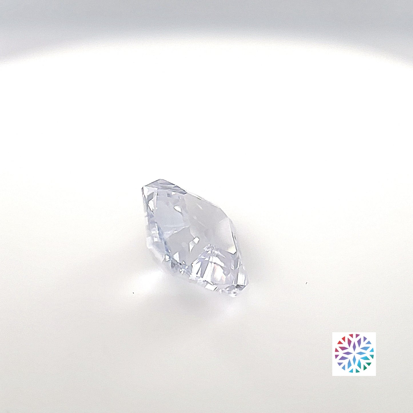 White Sapphire- Emerald, 3.32ct, 8.5 x 8.5 x 5.3mm