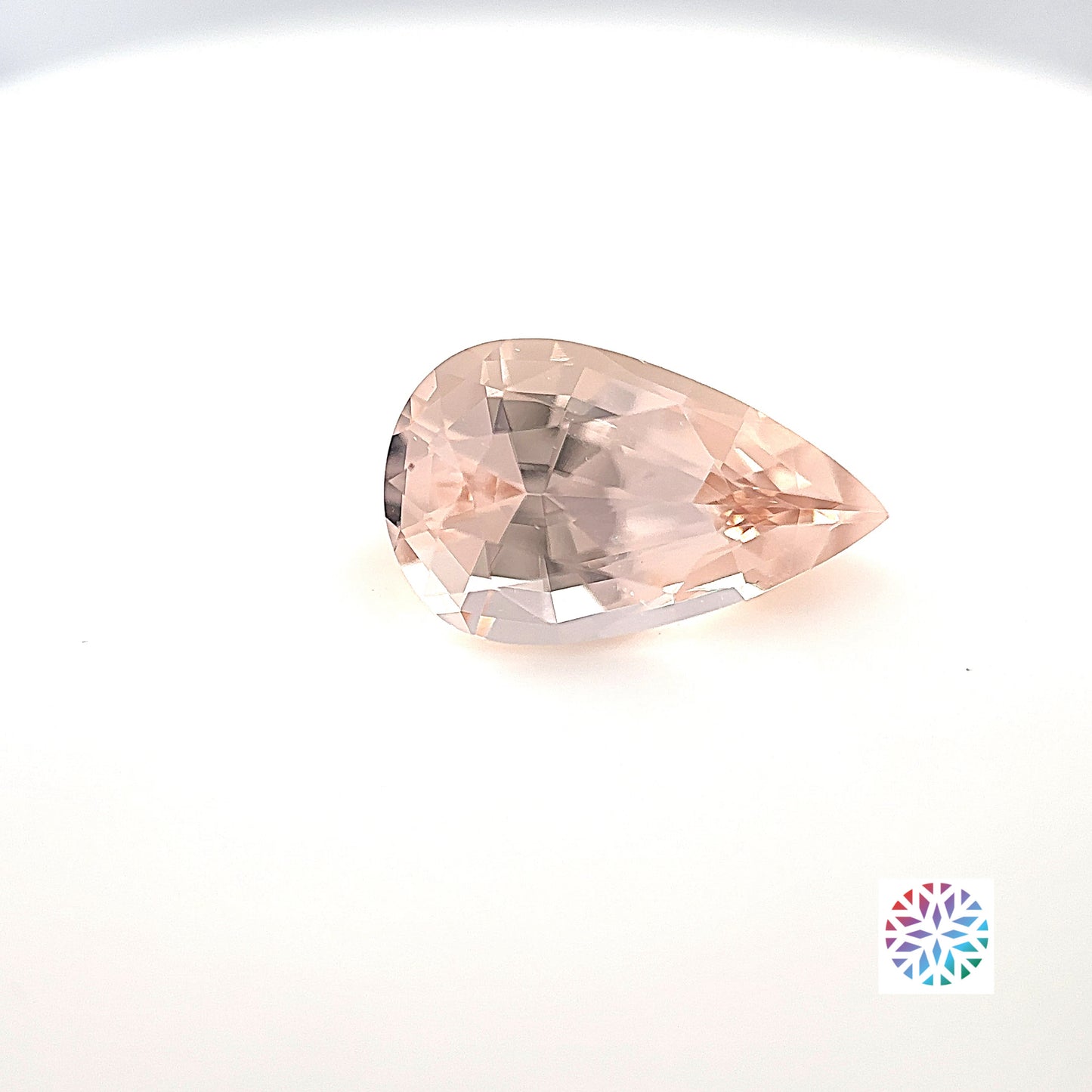 Peach Morganite- Pear, 3ct, 13.1 x 8.0 x 6.0mm