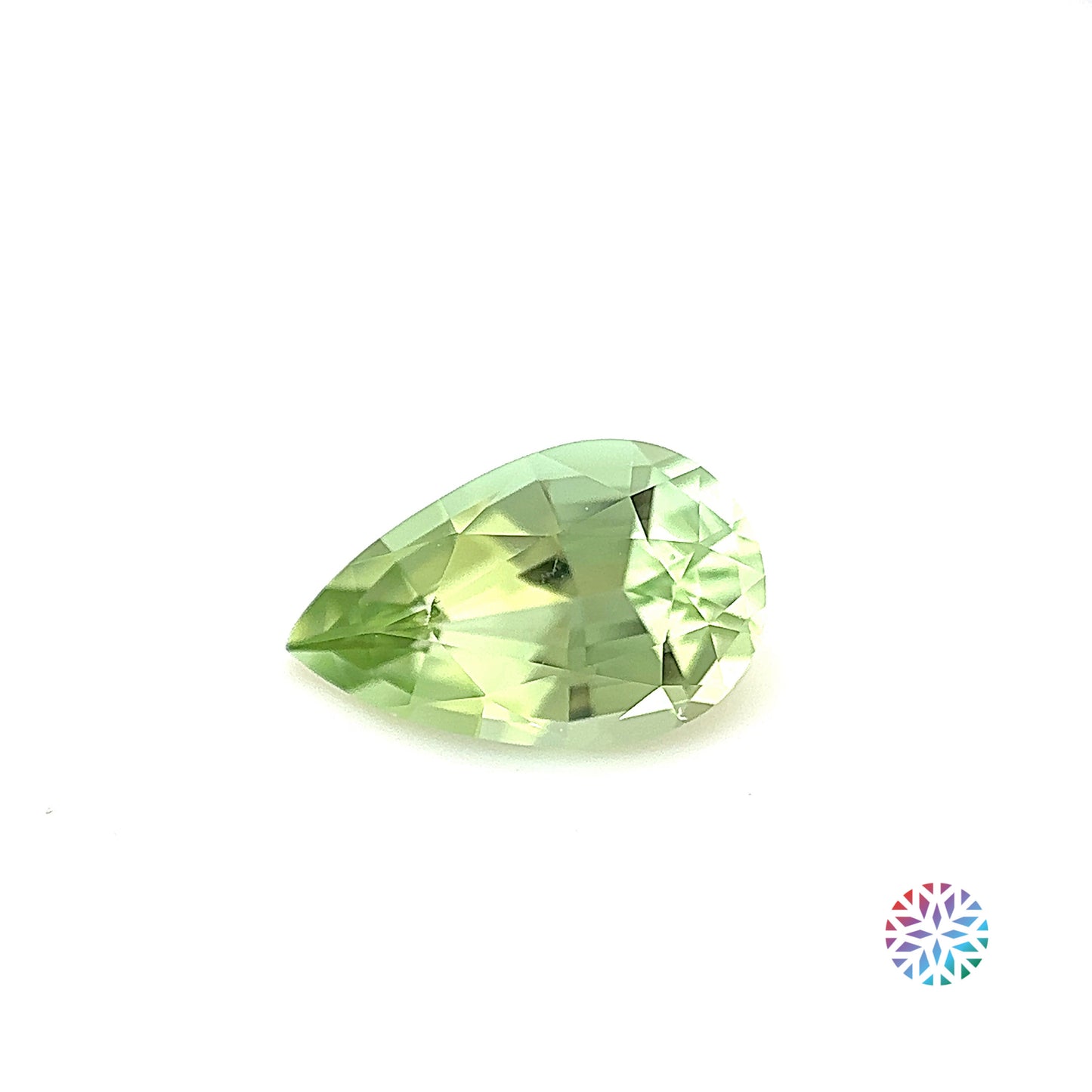 Mint Tourmaline- Pear, 1.73ct, 10.5 x 6.6 x 4.6mm