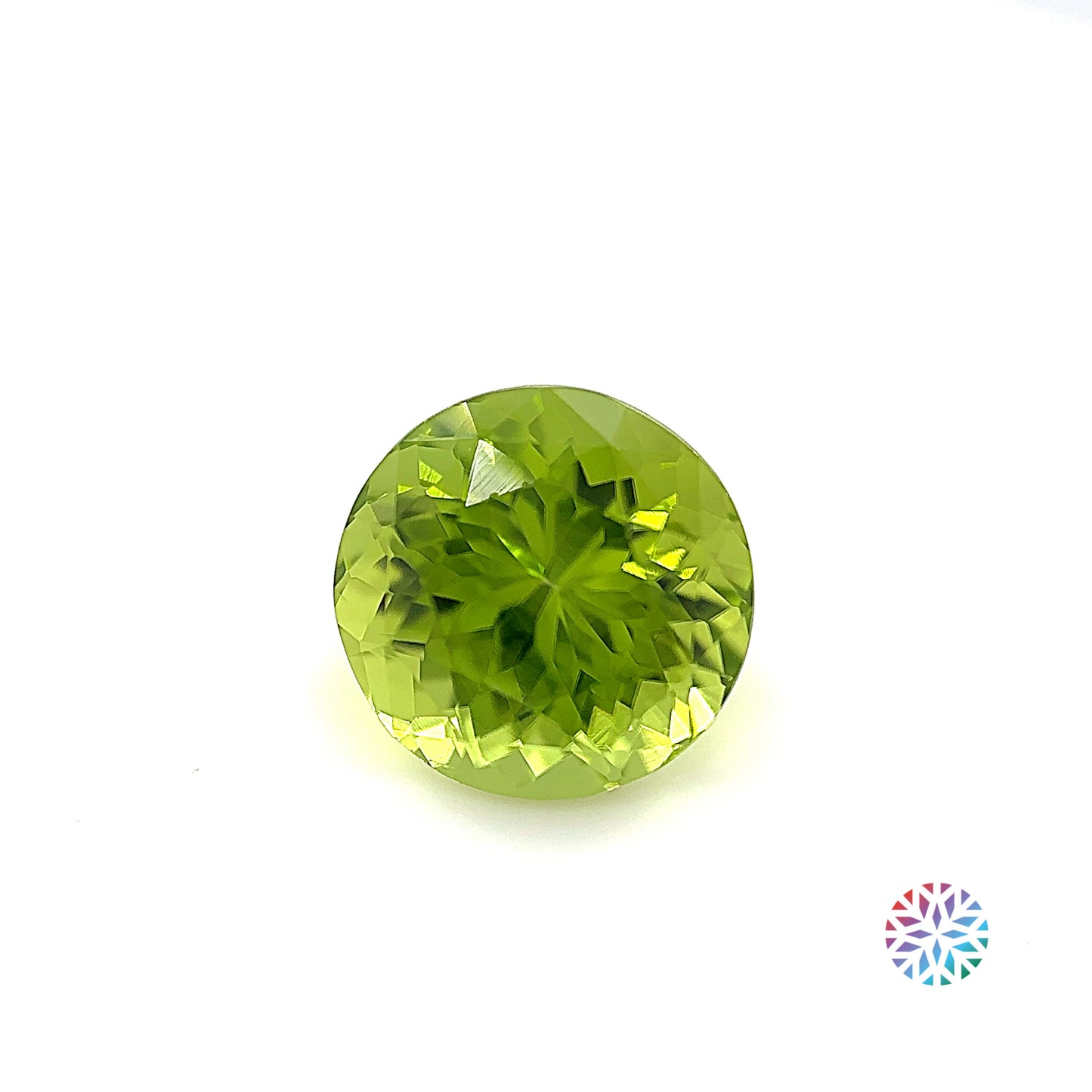 Peridot- Round, 3.34ct, 8.9 x 8.9 x 6.5mm