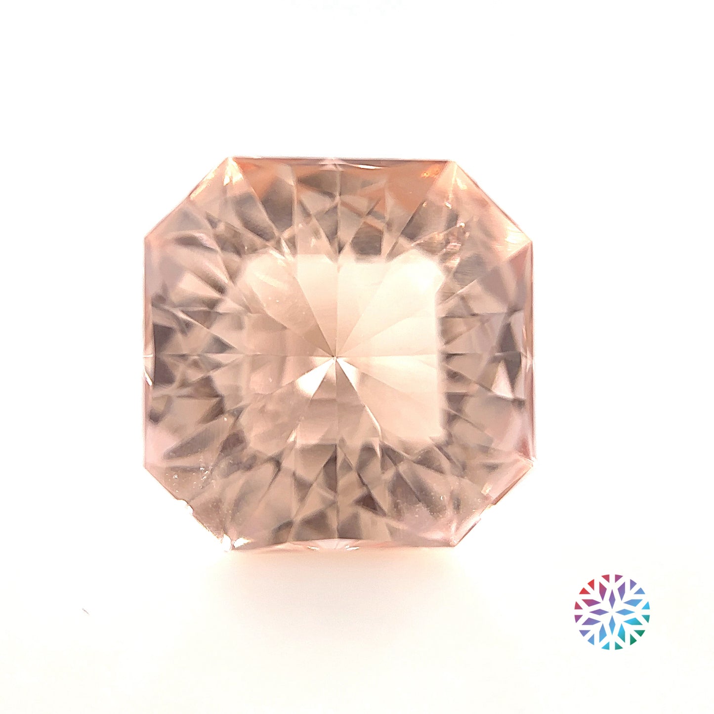 Peach Morganite- Radiant, 7.41ct, 12.7 x 12.7 x 8.1mm