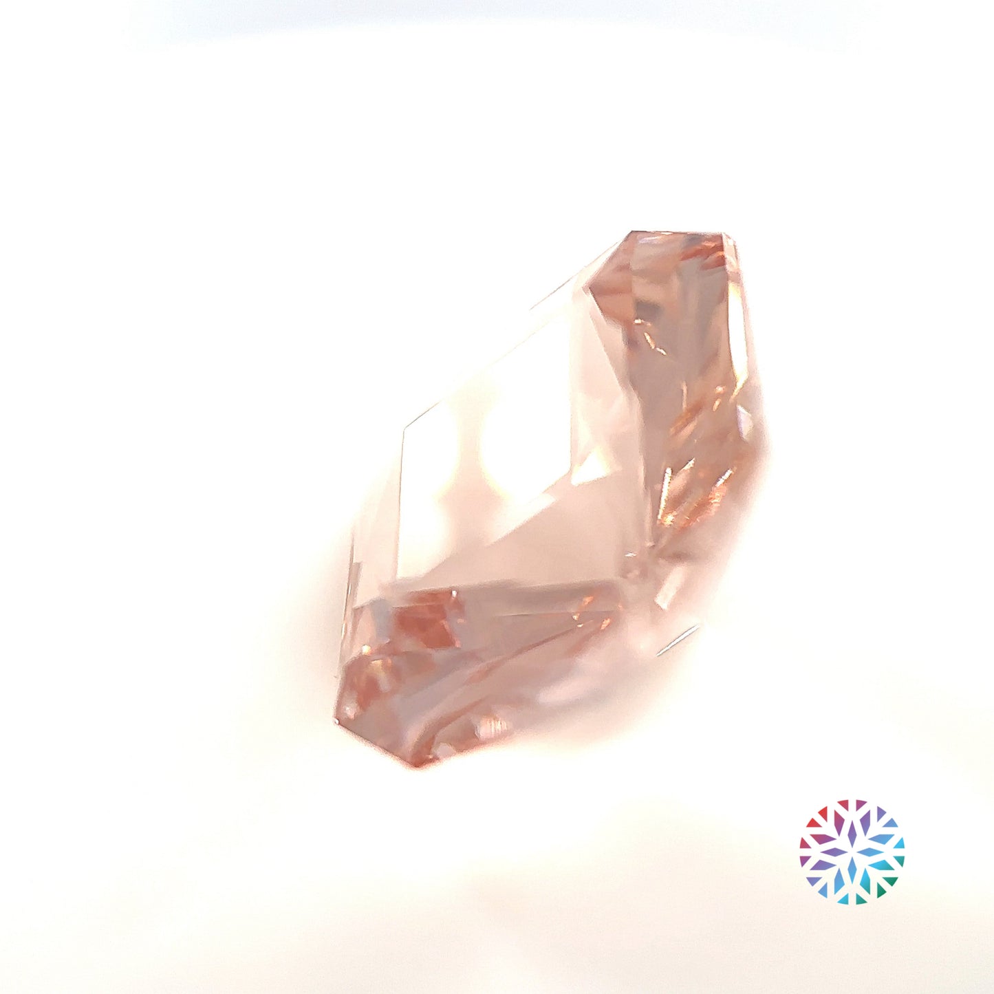 Peach Morganite- Radiant, 7.41ct, 12.7 x 12.7 x 8.1mm