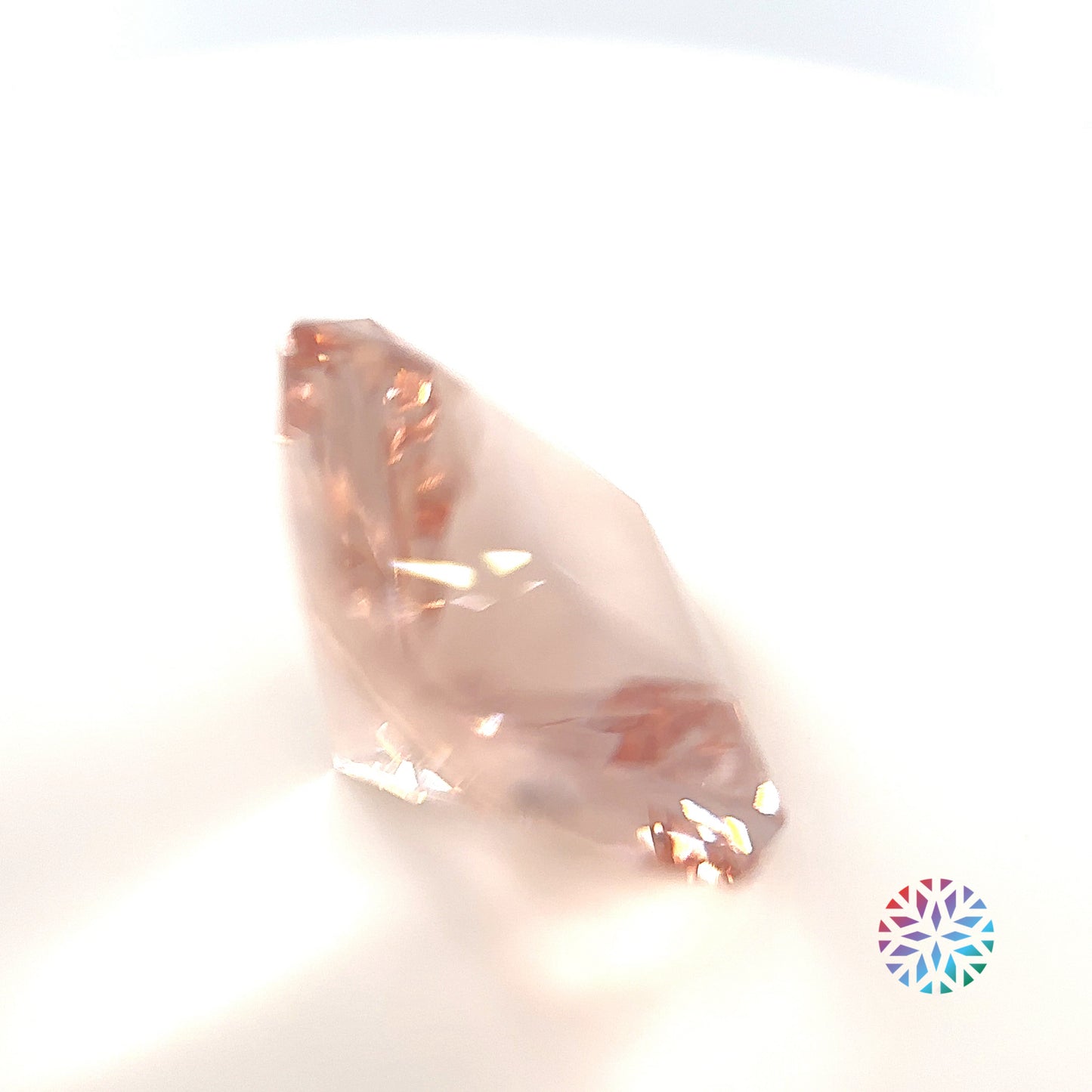 Peach Morganite- Radiant, 7.41ct, 12.7 x 12.7 x 8.1mm