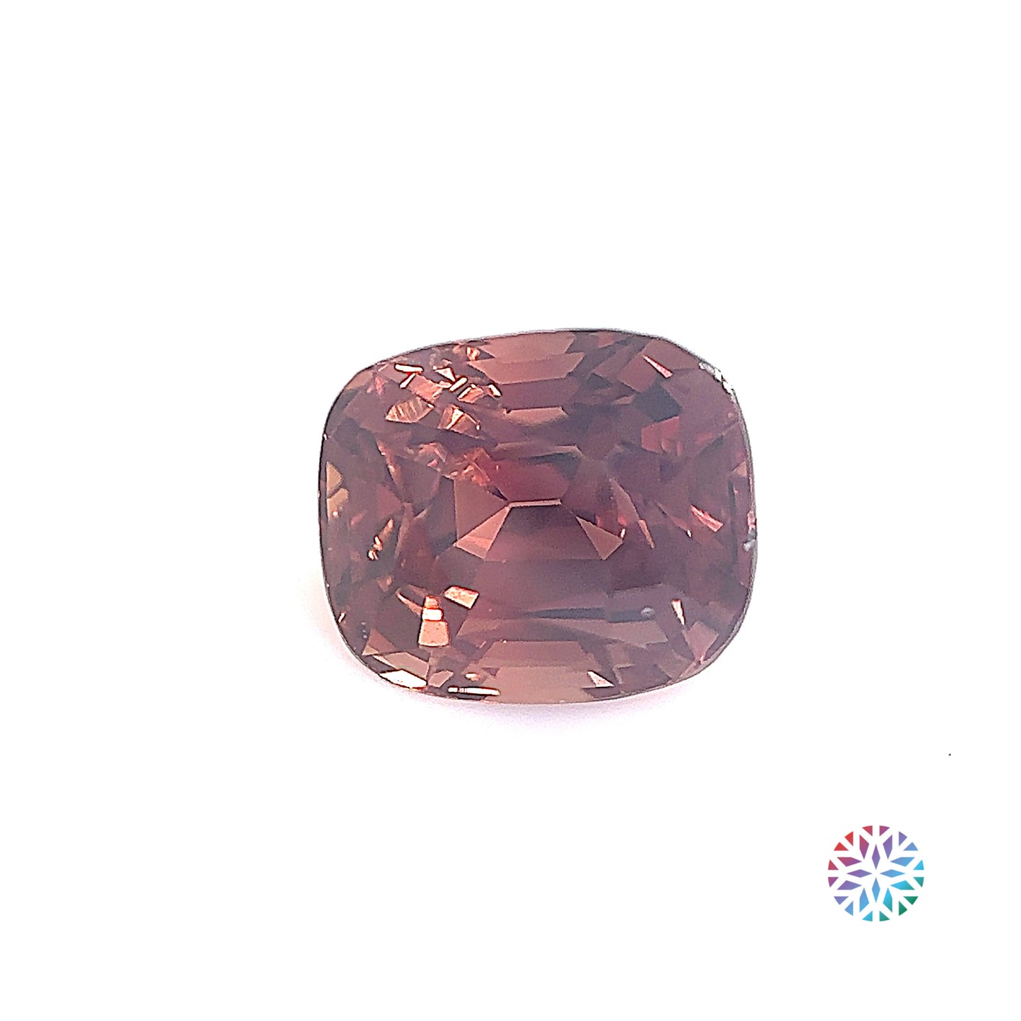 Peach Sapphire- Cushion, 3.7ct, 8.8 x 7.4 x 6.5mm