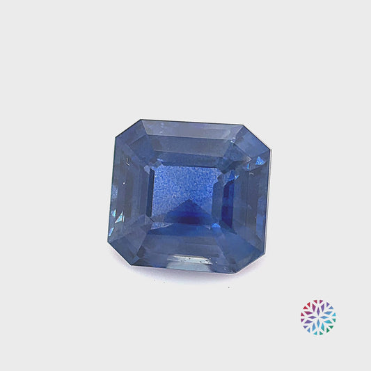 Blue Sapphire- Emerald, 3.02ct, 8.1 x 7.6 x 5.0mm, (C)